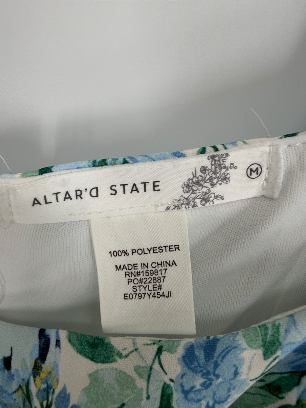 Altar’d State Bristol Puff Sleeve Dress Size Medium Cottagecore Romantic - Picture 9 of 11